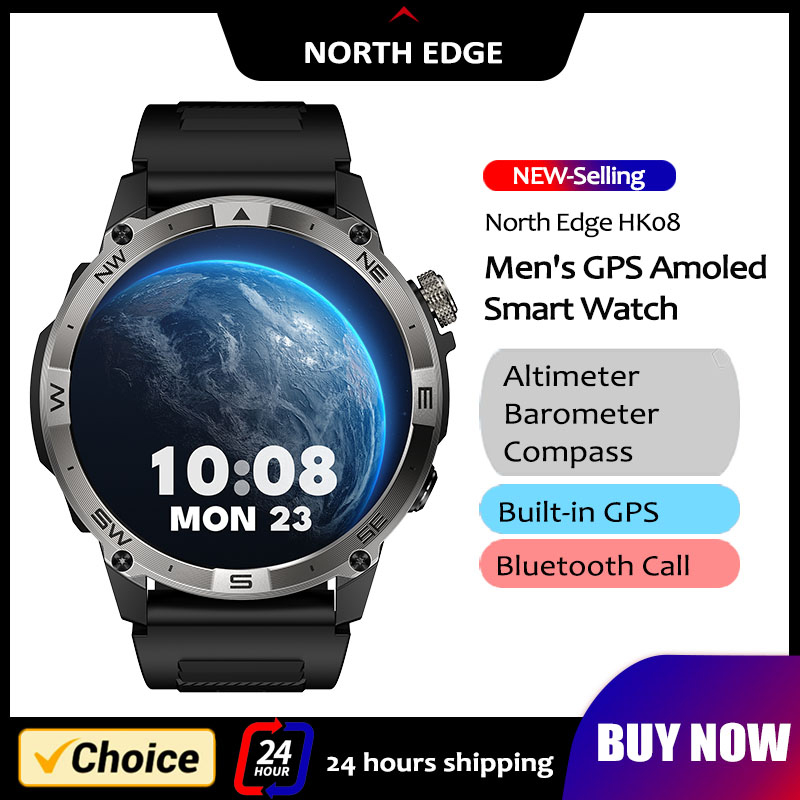 Outdoor Sport Smart Watch - NORTH EDGE GPS Спортивные Смарт-часы 1,43-дюймовый