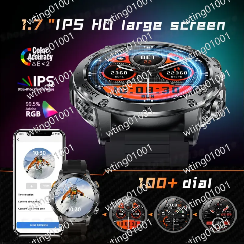 Умные часы AK87: фонарик, Blue – обзор и цена Outdoor Sport Smart Watch